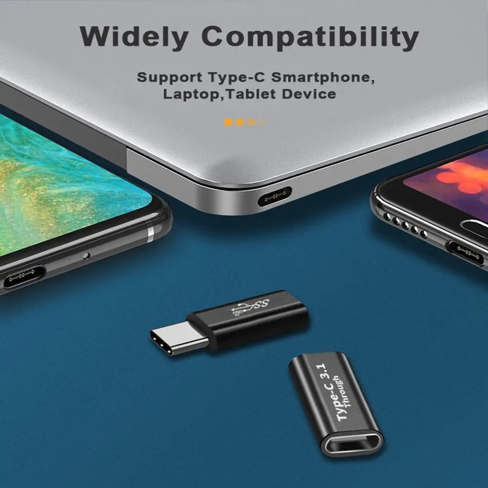 USB 3.1 C타입 AV 컨버터, 수-암 OTG 어댑터, 휴대폰 노트북용 고속 충전, 팔꿈치 90 도, 10Gbps