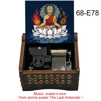 Black Wind Up Avatar's Love Wooden Music Box, Anime Avatar The Last Airbender Aang Cartoon Fans Gift Classmate Birthday Decor 2