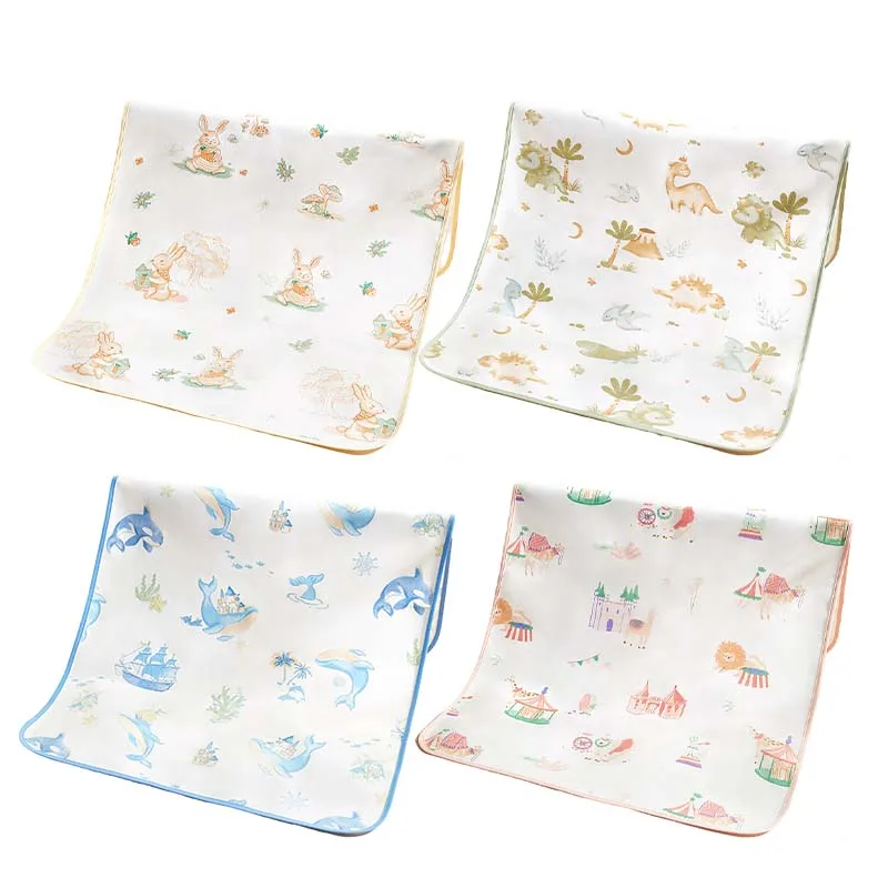 Waterproof Washable Breathable Toddler Mattress Protector with Cute Cartoon Design