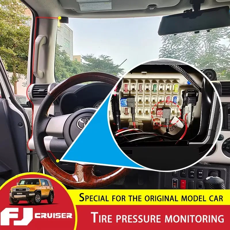 Per Toyota FJ Cruiser Sistemi di monitoraggio della pressione dei pneumatici Rilevamento intelligente della temperatura dei pneumatici Accessori per il monitoraggio della pressione dei pneumatici - immagine 4