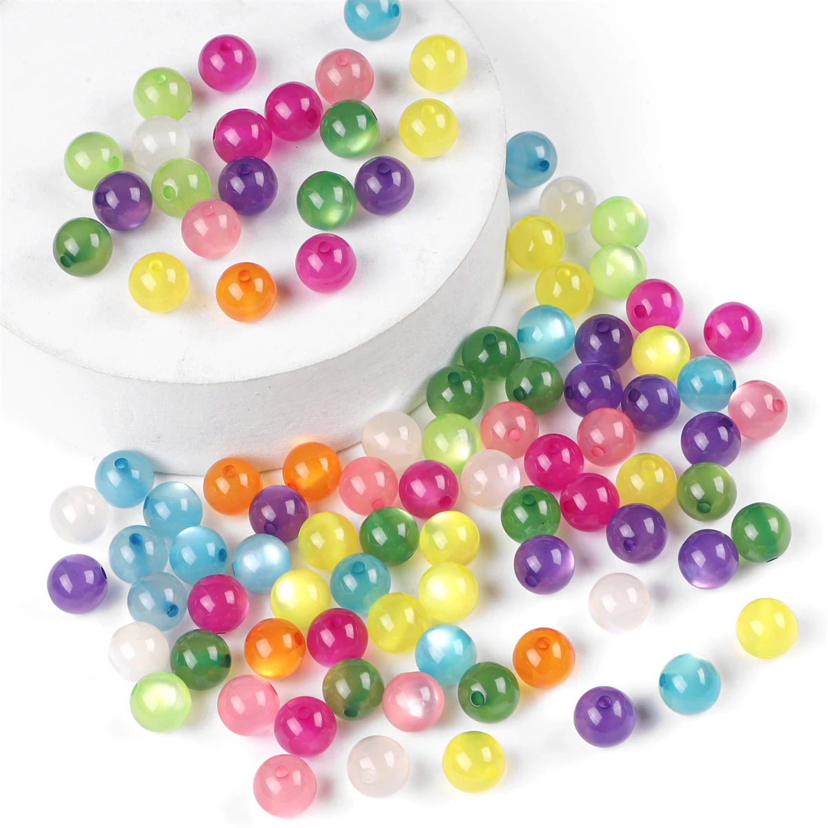 50PCS Resin Beads for DIY Earrings Accessories resin beads
