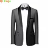 Men Skinny Terno Masculino Formal Slim Fit Tuxedo Prom Suit / Male Groom Wedding Blazers High Quality Dress Jacket Coat 2