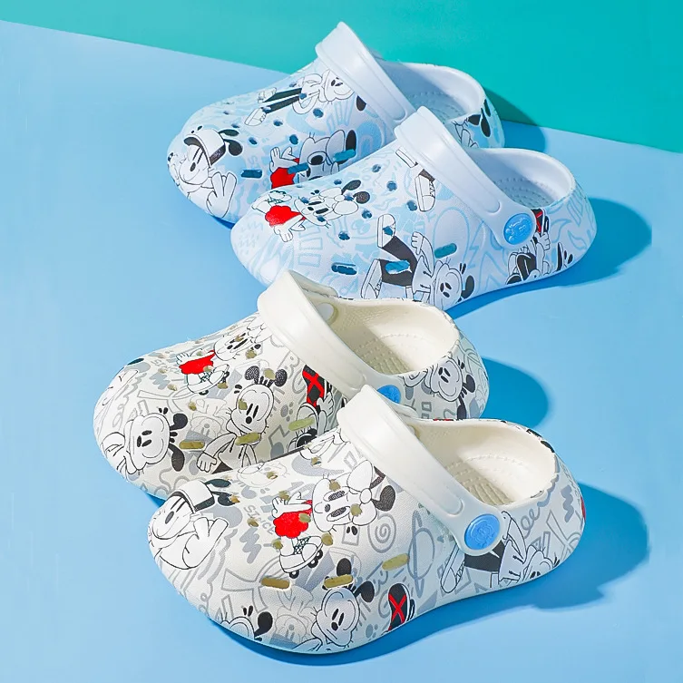 

Женские детские мюли и сабо, летние сандалии для маленьких мальчиков и девочек, Мультяшные Нескользящие удобные пляжные тапочки из ЭВА, детская садовая обувь H26