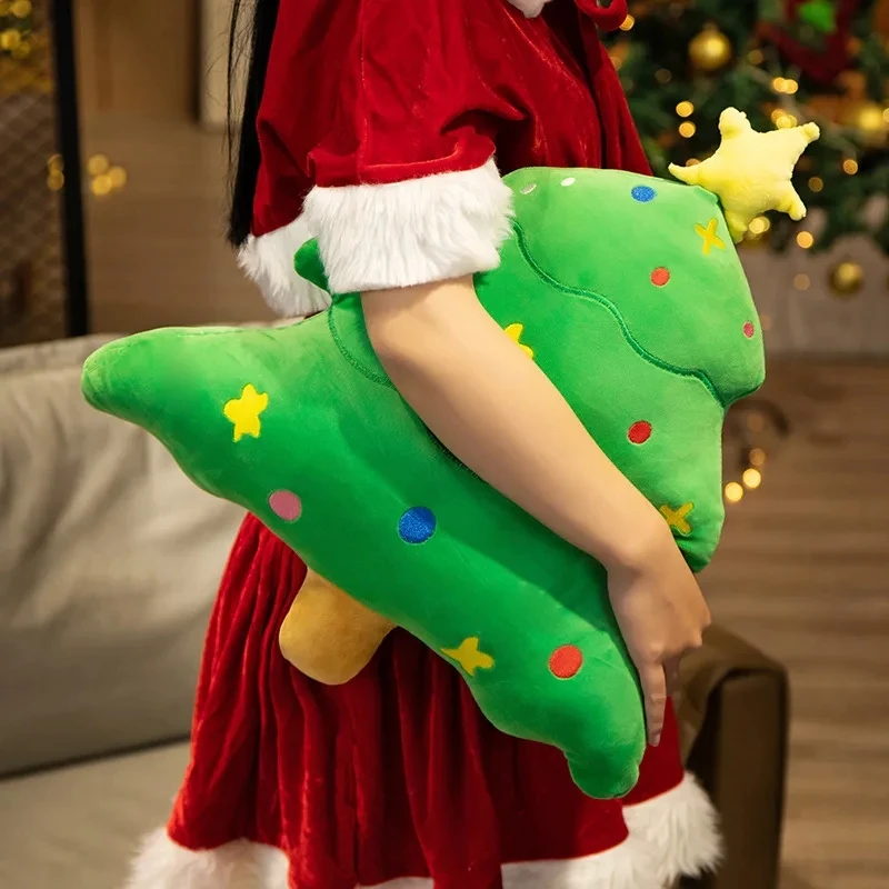 

Christmas Tree Pillow Plush Soft And Cute Four Season Tree Shaped Pillows With High Elasticity And Minimalist Home Decoration