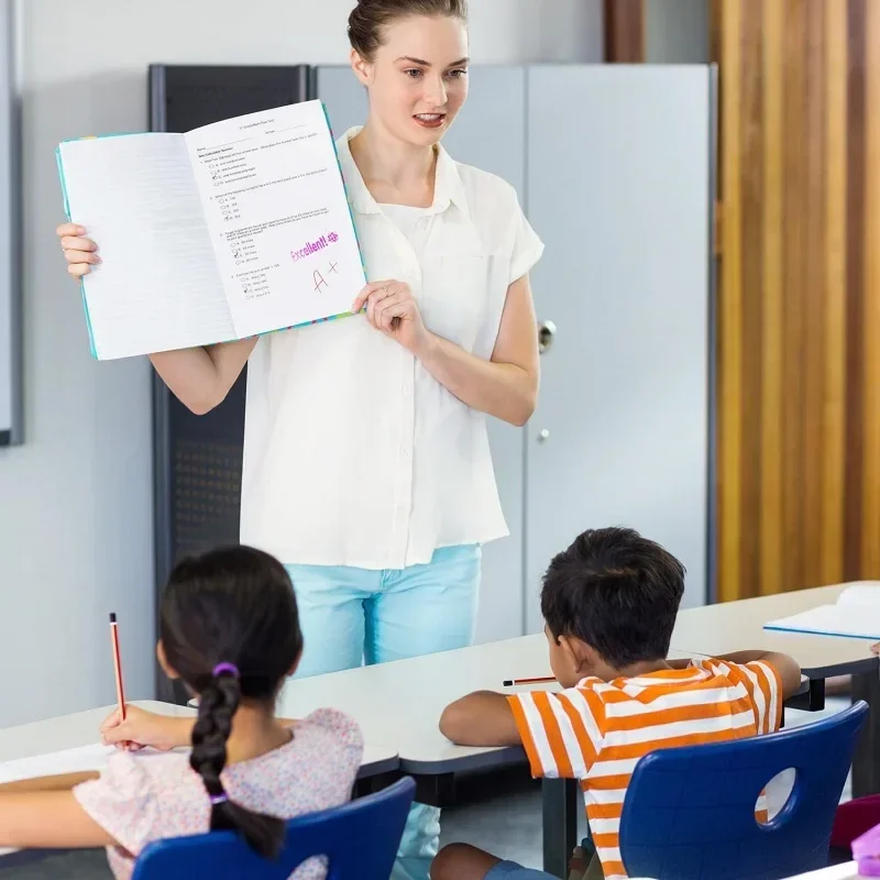 9 Stück Selbstfärbende Lehrer Stempel - Bunte Motive Für Hausaufgaben - Lob & Motivation Für Kinder