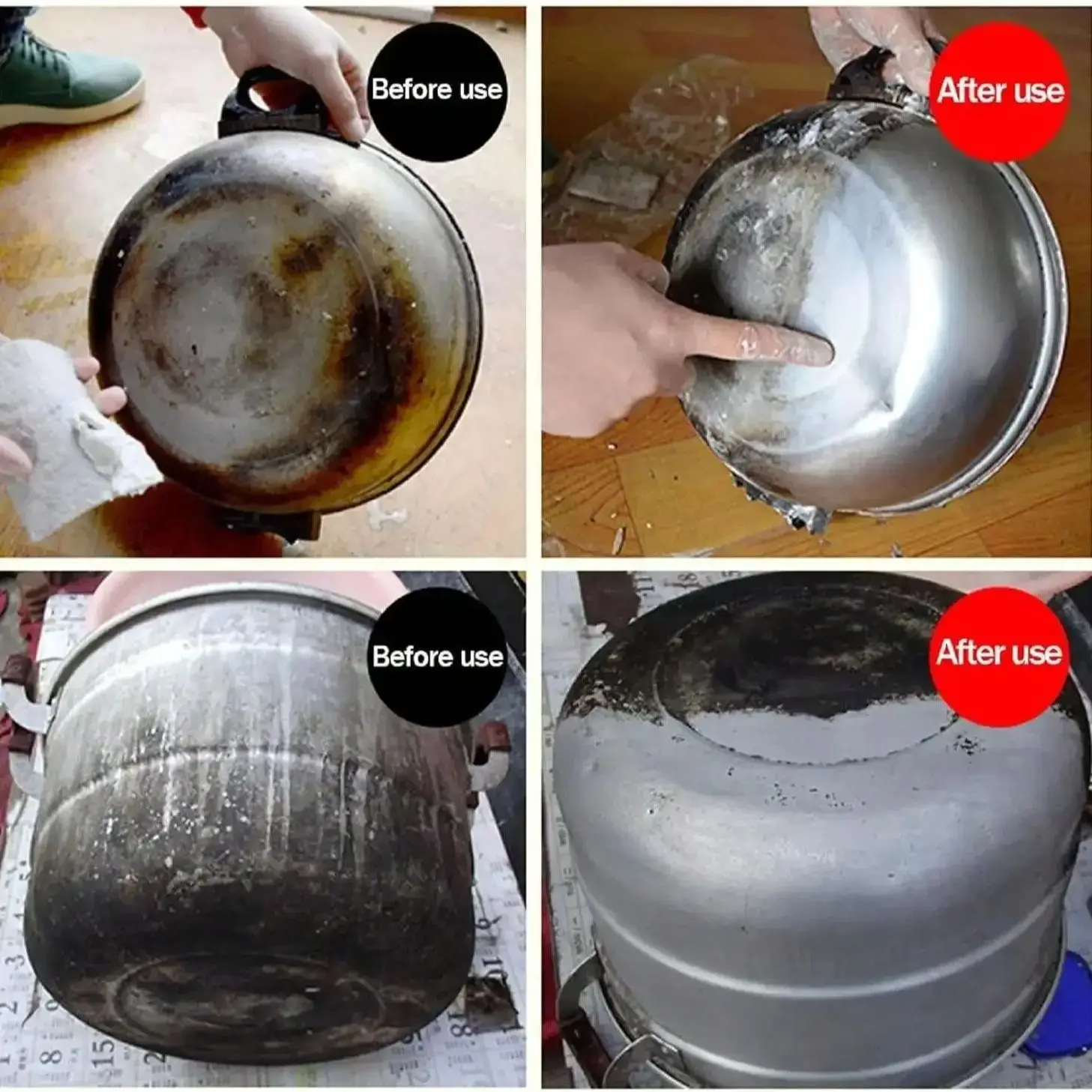 Kitchen Cleaner All Purpose Cleaner Stainless Steel Cleaning Paste Powerful Cookware Rust Removal Cleaning Paste