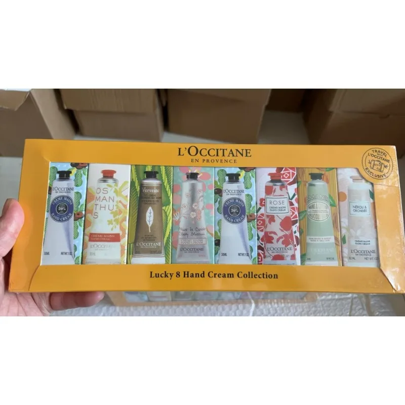 Ous Dan Hand Cream Eight-Piece Set Gift Box Shea Sakura Rose Hand Cream Hydrating Moisturizing and Nourishing Dry
