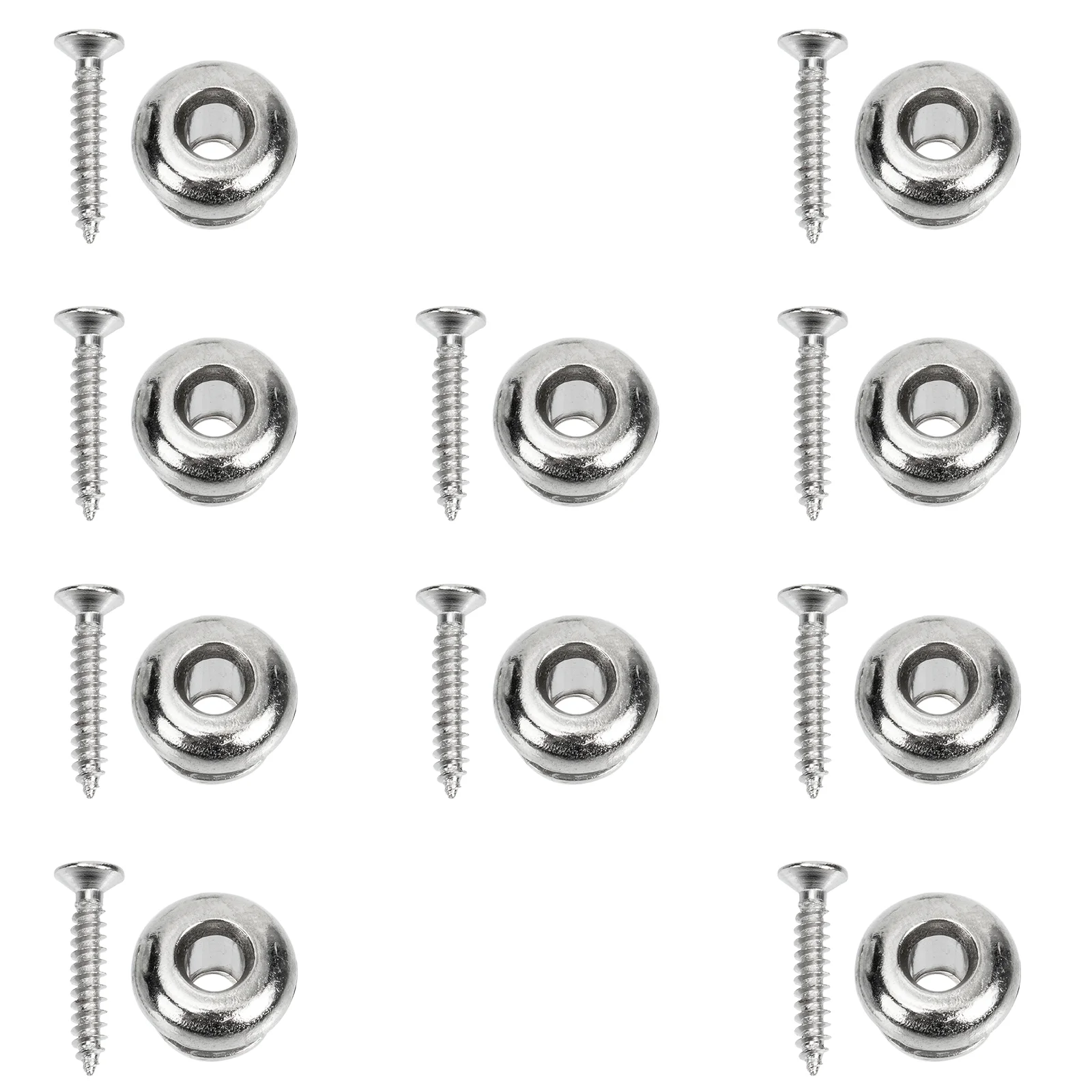 

10 Pcs Guitar Strap End Nails Bass Non-slip Lock Non-skid Belt Wooden Button for Metal Straps Peg Instrument Safe