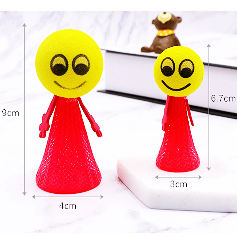 Fun Bouncing Doll Games Kids Party Goodies Toys Birthday Gifts Souvenir Pinata Filler Kindergarten School Reward Toys Bag 12Pcs