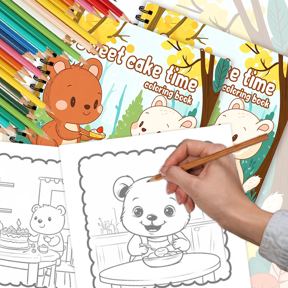 1pc,Animal Colouring Book - Teen Colouring Book - 30 Sheets, 8.3x 8.3 inches, Adult Stress Relief, Birthday, Holiday Party Gift 4