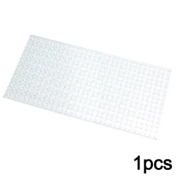 Double-Sided Base Plate Set for Building Blocks - Classic Small Bricks Toy Construction Mat (Transparent White)