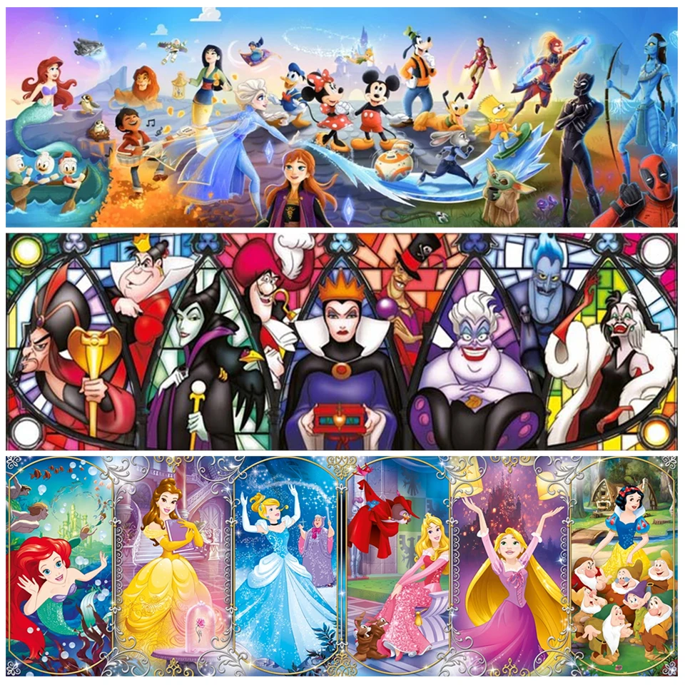 Stained Glass Disney Princess Fairy Dust Diamond Painting Kits Embroidery  Snow White Jasmine Elsa Crosss Stitch Home Decor Gift - AliExpress