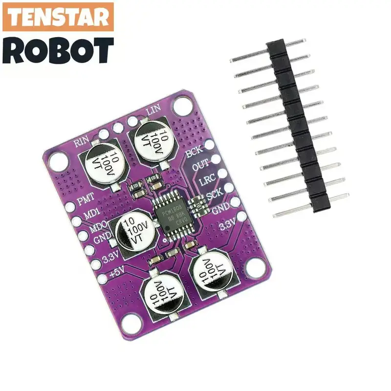 TENSTAR PCM1808 105dB SNR Audio Stereo ADC Single-Ended