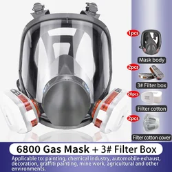 Advanced Full Face Respiratory Protection Mask for Organic Gases and Dust (Organic 25in1)