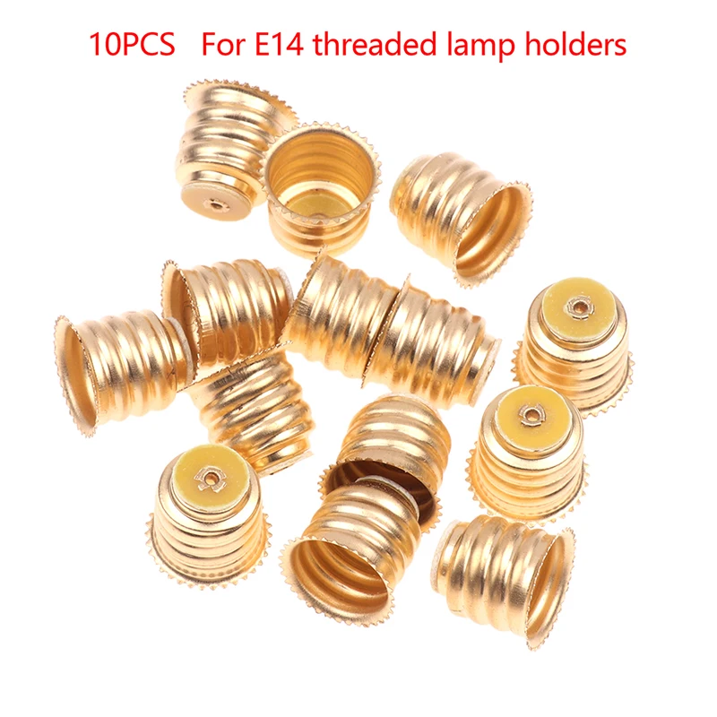 Description Picture 2 of item10PCS E14 Brass Lacy Lamp Holder Light Beads Bases Screw Type Bulb Cover DIY Parts Accessroies 1.8*1.6cm