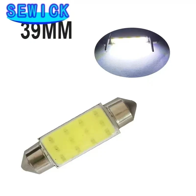 100Pcs C10W C5W LED COB  31mm 36mm 39mm 41/42mm 12V  ڵ ȣ ׸   12SMD