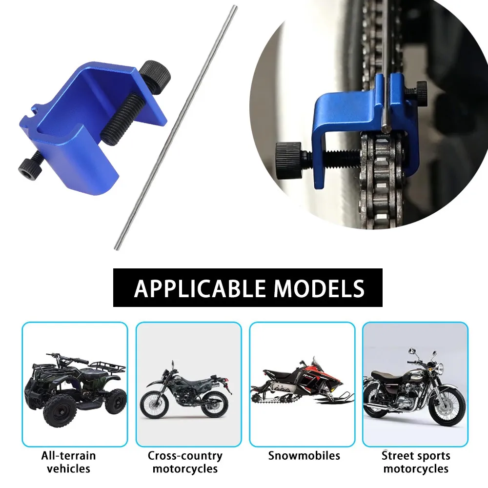 Motoforti Kettenausrichtungswerkzeug Für Motorrad & ATV – Aus Alu, Universal, Einfach Zu Montieren