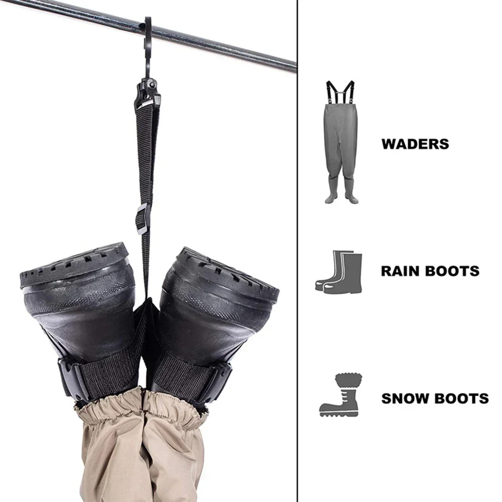 ZENFUN Fishing Wader Boot Hangers - 4 Pack Adjustable Drying & Storage Straps For Boots
