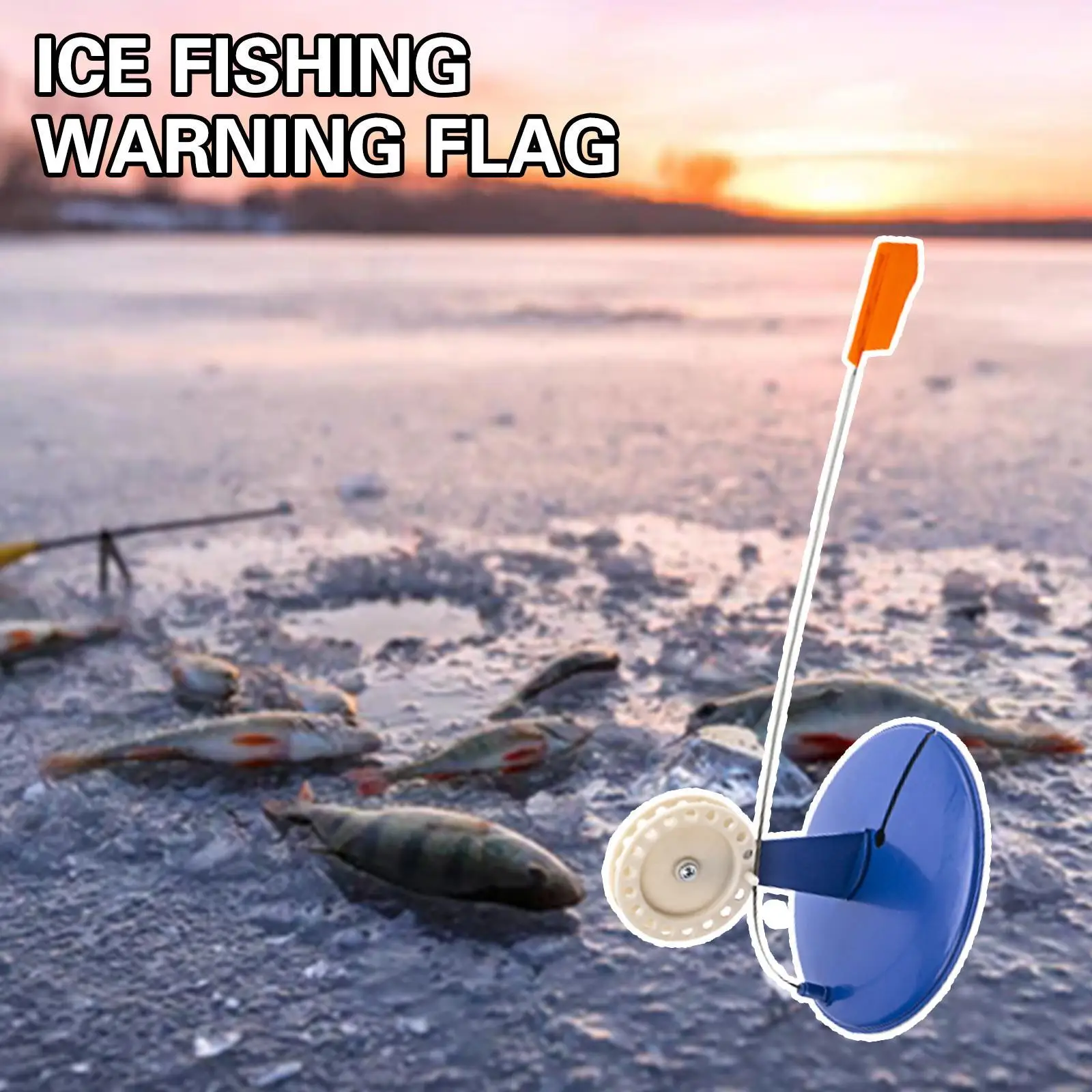 Portable Winter Ice Fishing Rod Tip Up With Flag Marker Pole Indicator Equipment Outdoor Carp