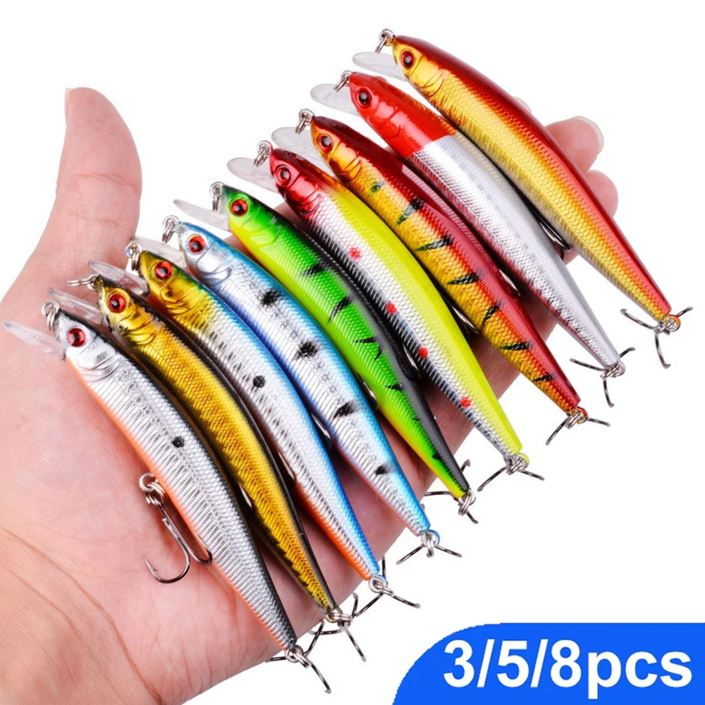 3/5/8 Pcs of Random Fishing Lure Set High Quality Swimming 10cm 8g Bait ...