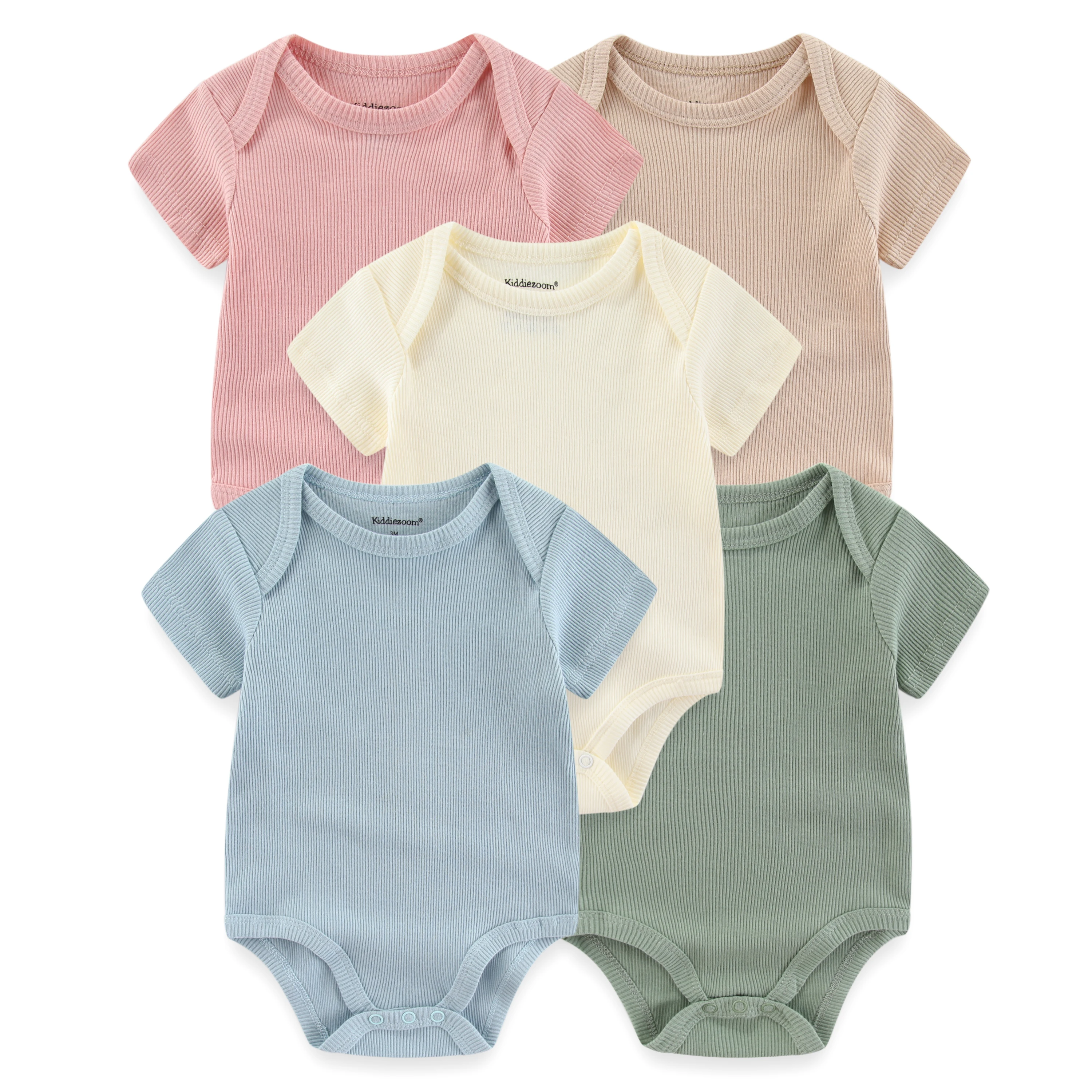 

Solid Color 1Piece Cotton Newborn Baby Boy Clothes Unisex 0-12M Short Sleeve Baby Girl Clothes Summer Print Jumpsuit