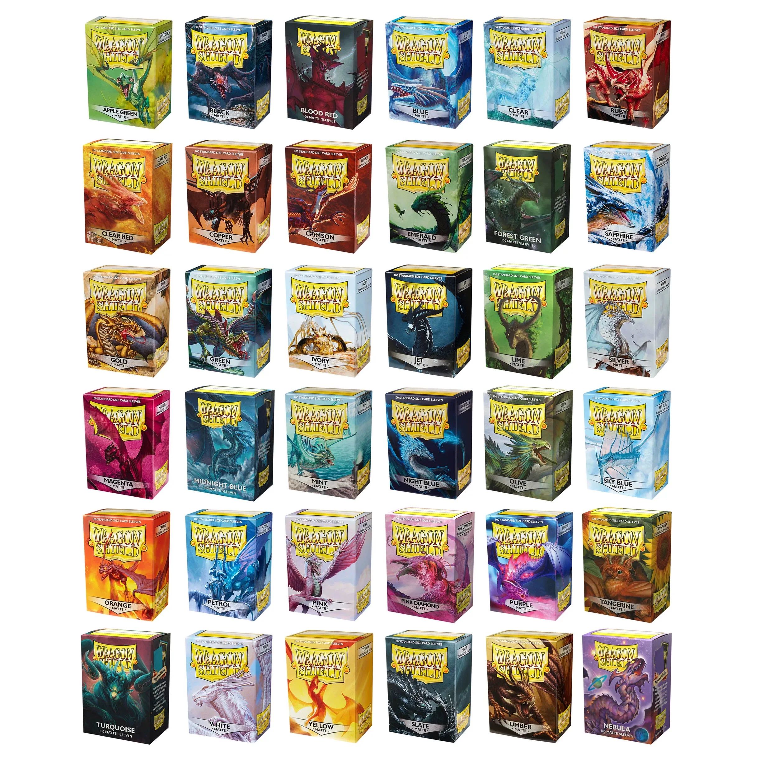 Multicolor Dragon Shield Matte Cards Sleeve Cover Cards Protector for PTCG/Star Cards/MGT 100 PCS/Box 66*91mm