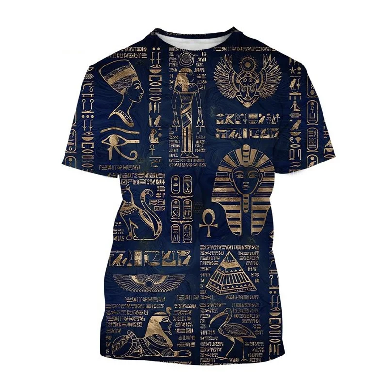 

Pharaoh Anubis 3D Printing T-Shirt For Men Ancient Horus Egyptian God Eye Egyptian Short Sleeve Retro Women Kids Cool Tops Tee