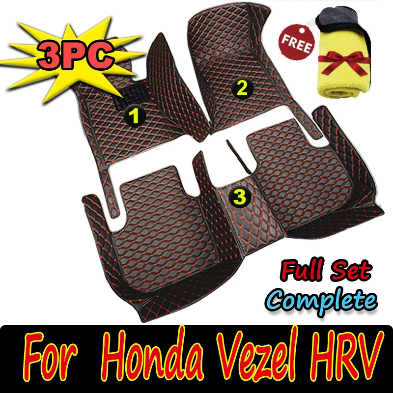 

Для Honda Vezel XRV HRV 2022 2021 2020 2019 2018 2017 2016 2015 автомобильные коврики чехлы для стайлинга автомобильные аксессуары коврики для ног