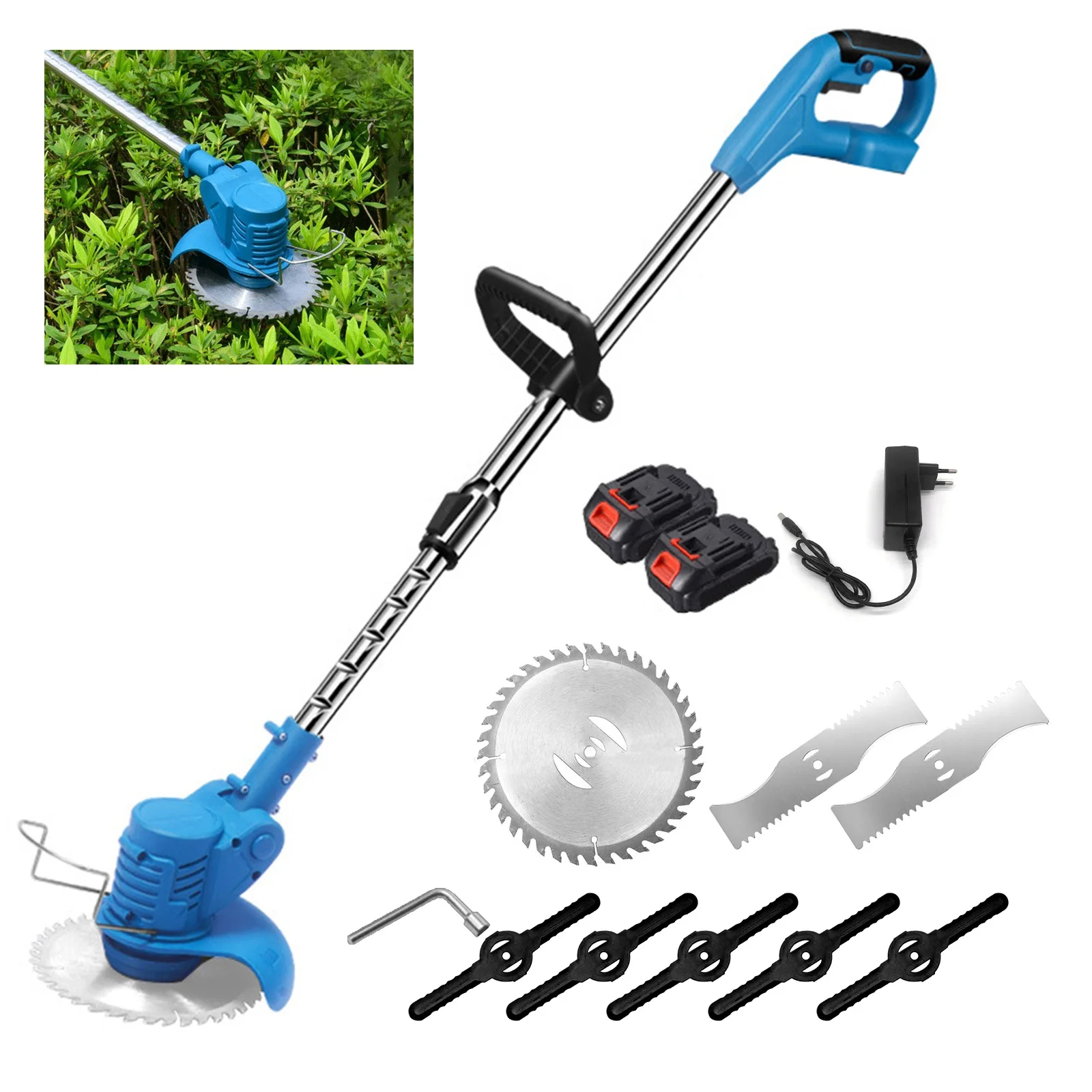 ElectricLawnMower21VCordlessGrassTrimmerElectricLawnMower1500mAhRechargeableBattery