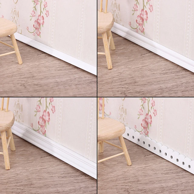 3xmini 1/12 1/6 Scale Doll House Wall Panel Diy Wooden Furniture Supplies S  White