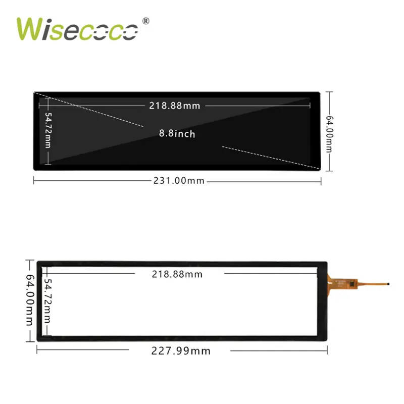 Wisecoco 8.8 Inch 1920x480 Stretched Bar IPS Display Capacitive Touch Screen TFT Module For Raspberry Pi Aida64 Sub Monitor 60hz image 5