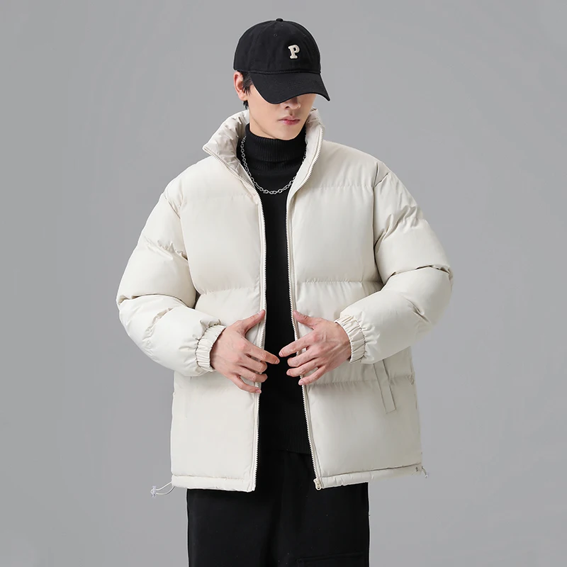 thumbnail image 1 of Parkas de uniforme escolar para parejas, chaquetas acolchadas de algodón cálidas y gruesas de gran tamaño, 1 of 5