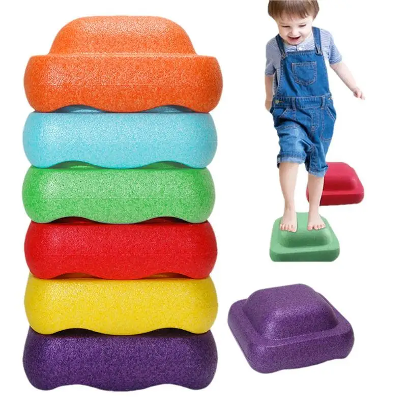 

Stepping Stones Balance River Stones Anti-Slip For Kids Toddler Jumping Stretching Stones For Obstacle Courses And Early