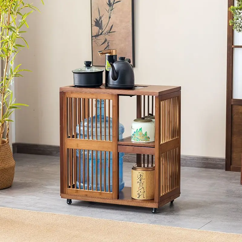 New Chinese style mobiletable small tea table home tea water cabinet set cabinet