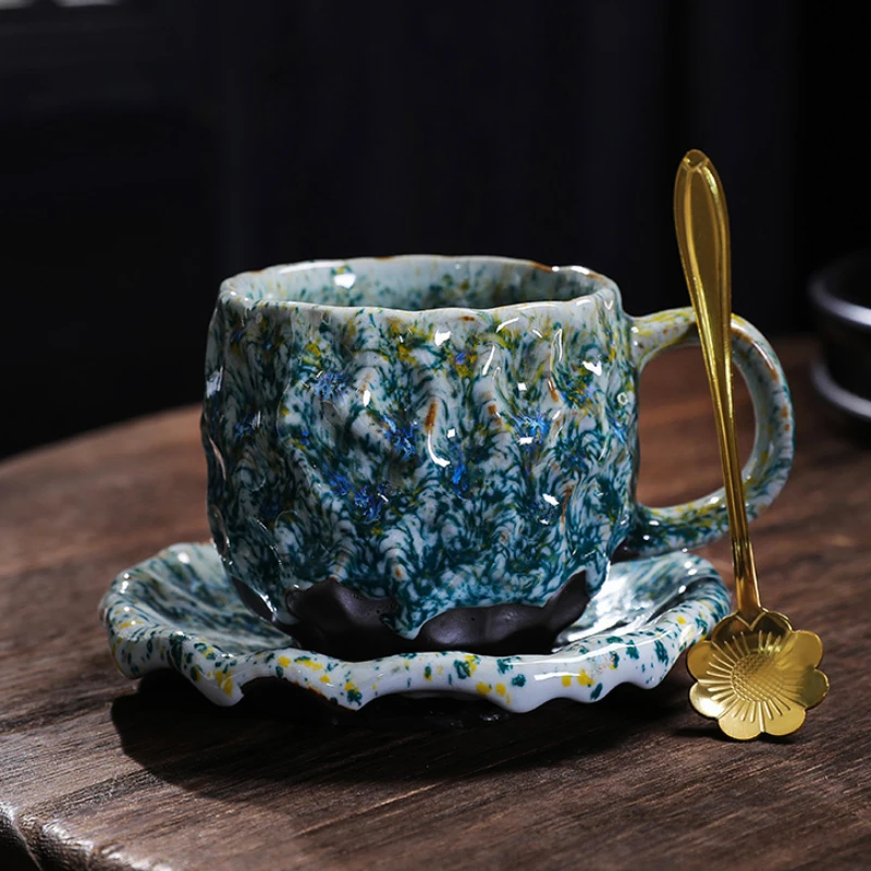 Tazza Giapponese Vintage Forno Trasformato Tazza Da Caffè In Gres Fatto A Mano Tazze Da Tè Da Uomo E Da Donna Tazze Da Coppia Creative In Ceramica