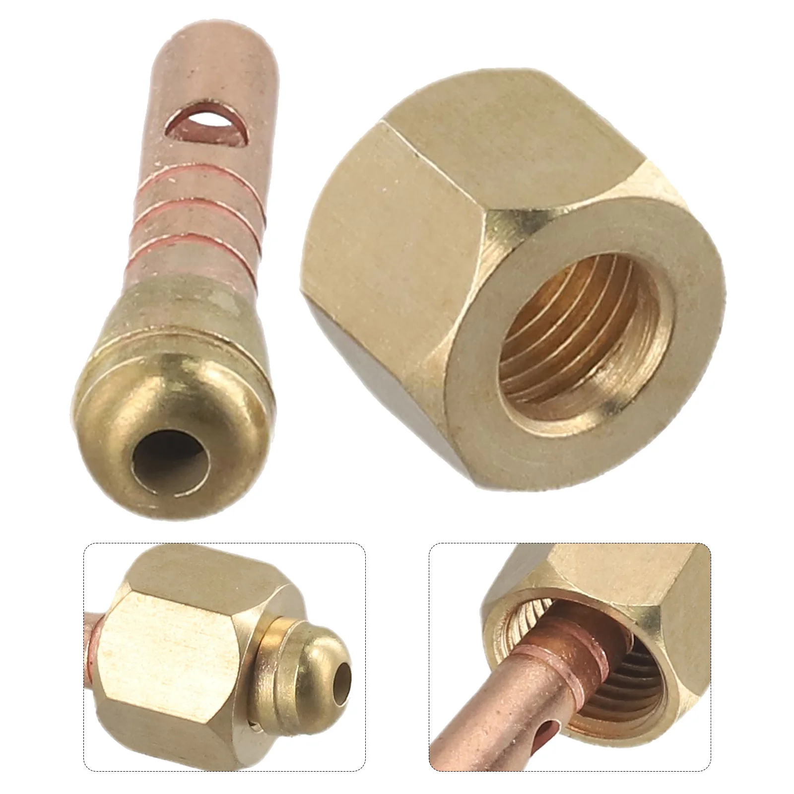 

TIG WP26 Welding Torch Power Cable Connector 10mm Nut, DIY TIG Torch Repair Kit Cable Connector Front Power Gas Nut M16*1 5