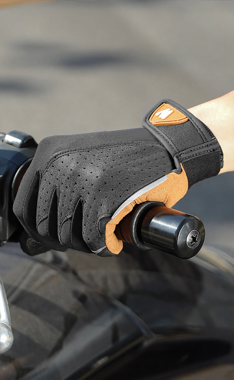 WEST BIKING Herren Vollfinger-Fahrradhandschuhe Touchscreen-fähig Rutschfest Stoßdämpfend Motorrad- und Fahrradhandschuhe für Frühling und Herbst – Detail 16