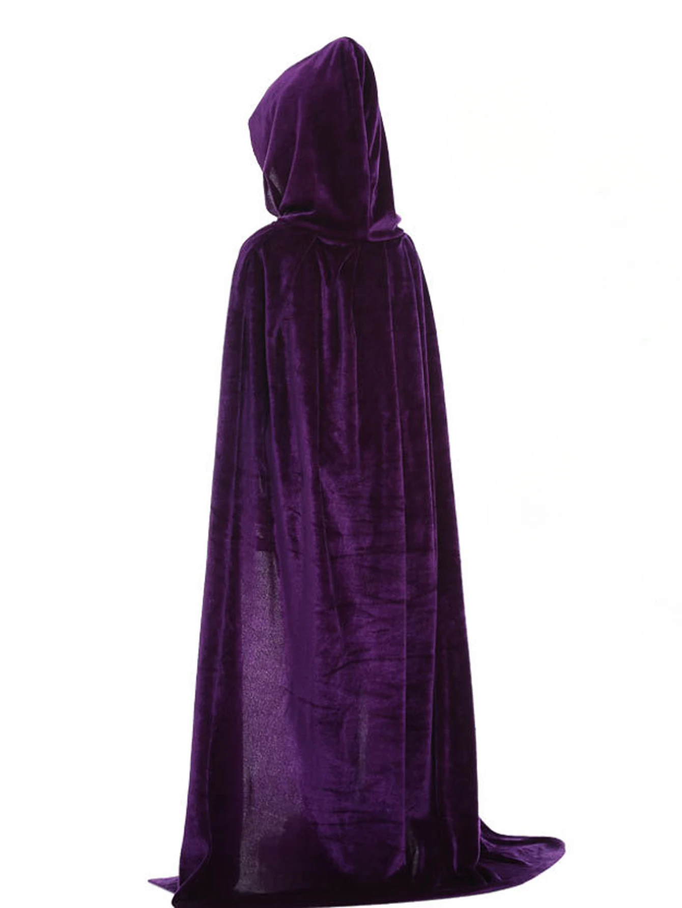 Capa Larga Con Capucha De Terciopelo, Capa De Vampiro