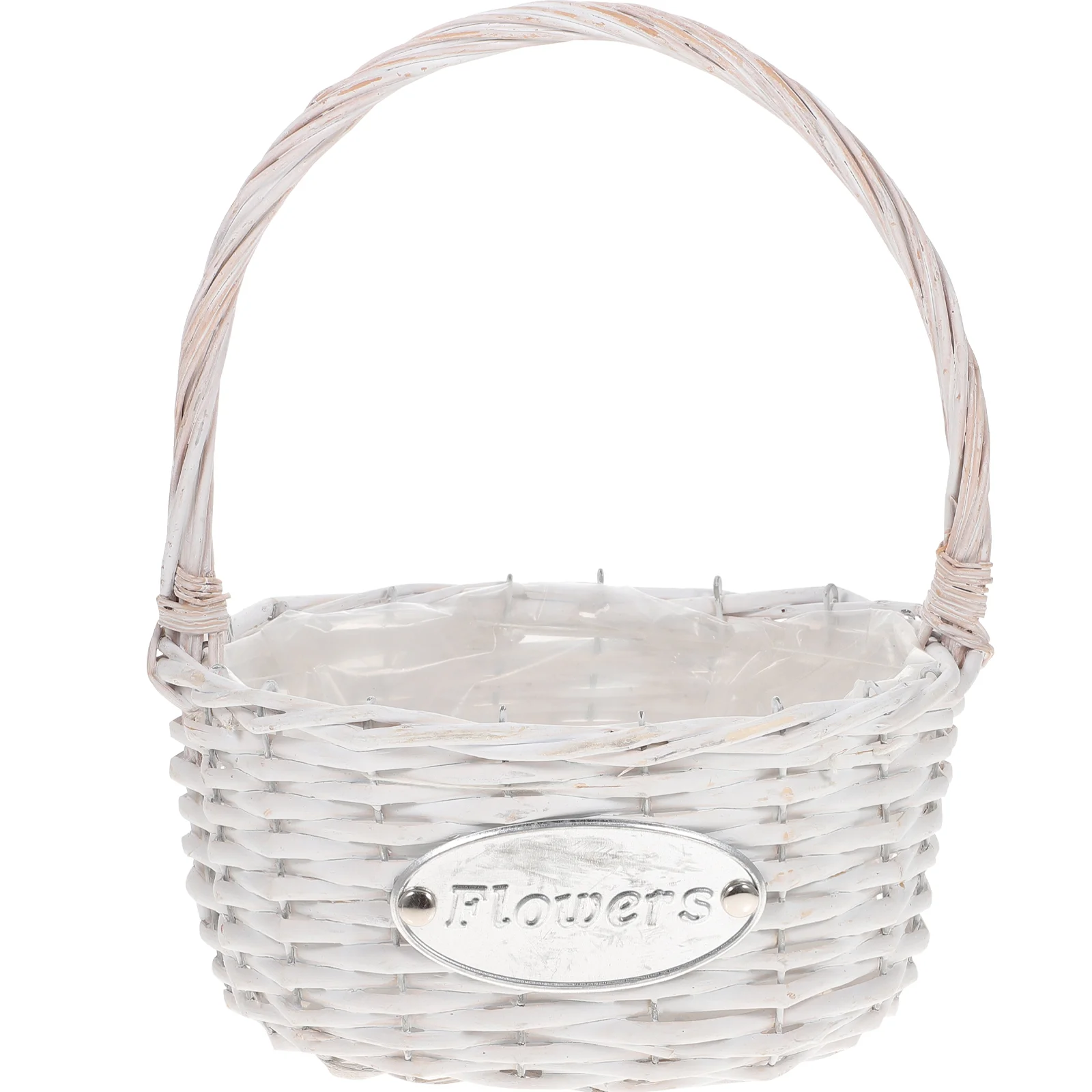 

Baskets Make Hampers Wicker Hand Bread Storage Portable White Photography Props Bride