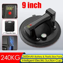 240KG Load Electric Vacuum Suction Cup Lifter with 2600mah Battery Heavy Moving Air Pump Suckers for Ceramic Tile Granite Glass
