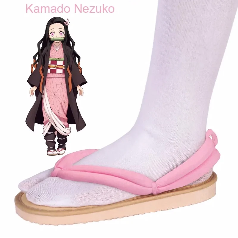 Hot Anime Demon Slayer Kimetsu No Yaiba Cosplay Halloween Kamado Nezuko Cosplay zoccoli Kimono infradito Geta pantofole scarpe