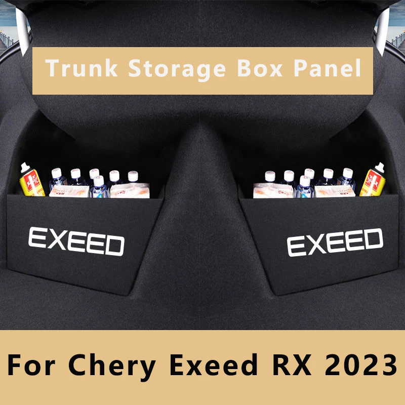 

Для Chery Exeed RX 2023-2024, Автомобильный задний багажник, коробка для хранения, органайзер для хранения и поддержания порядка, коробка для хранения, крепление для интерьера