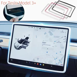 For Tesla Model 3 Highland 2024 Silicone Protective Trim Cover Central Control Navigation Screen Protector Frame Car Accessories