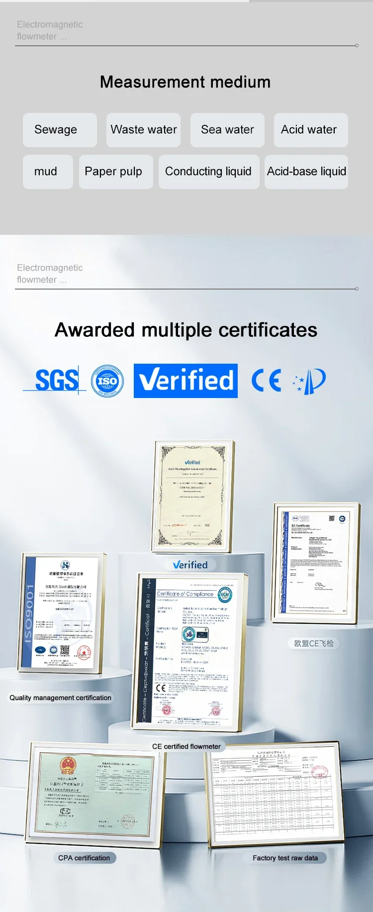 Wastewater Seawater Acid High accuracy Milk Magnetic Flowmeter Digital Water Ele