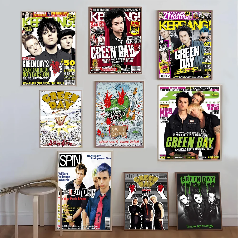 Poster Prints Green-Day Band Poster HD Quality Wall Art Painting Study Home Decor