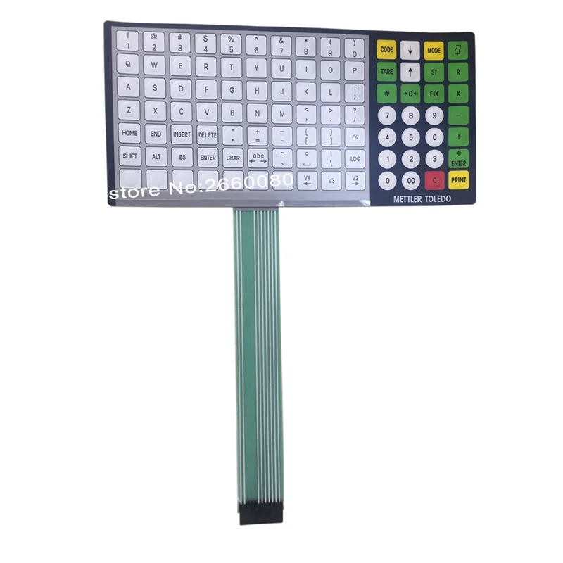 bCom Keyboard for Mettler Toledo bCom Label Balance English Version Key Sheet and Internal Circuitry