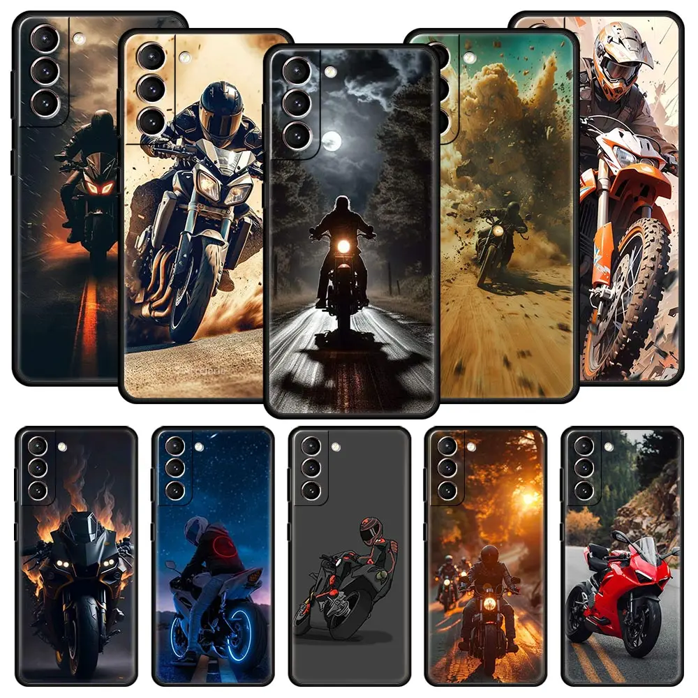 Moto Cross Motorcycle Sports Soft Phone Case