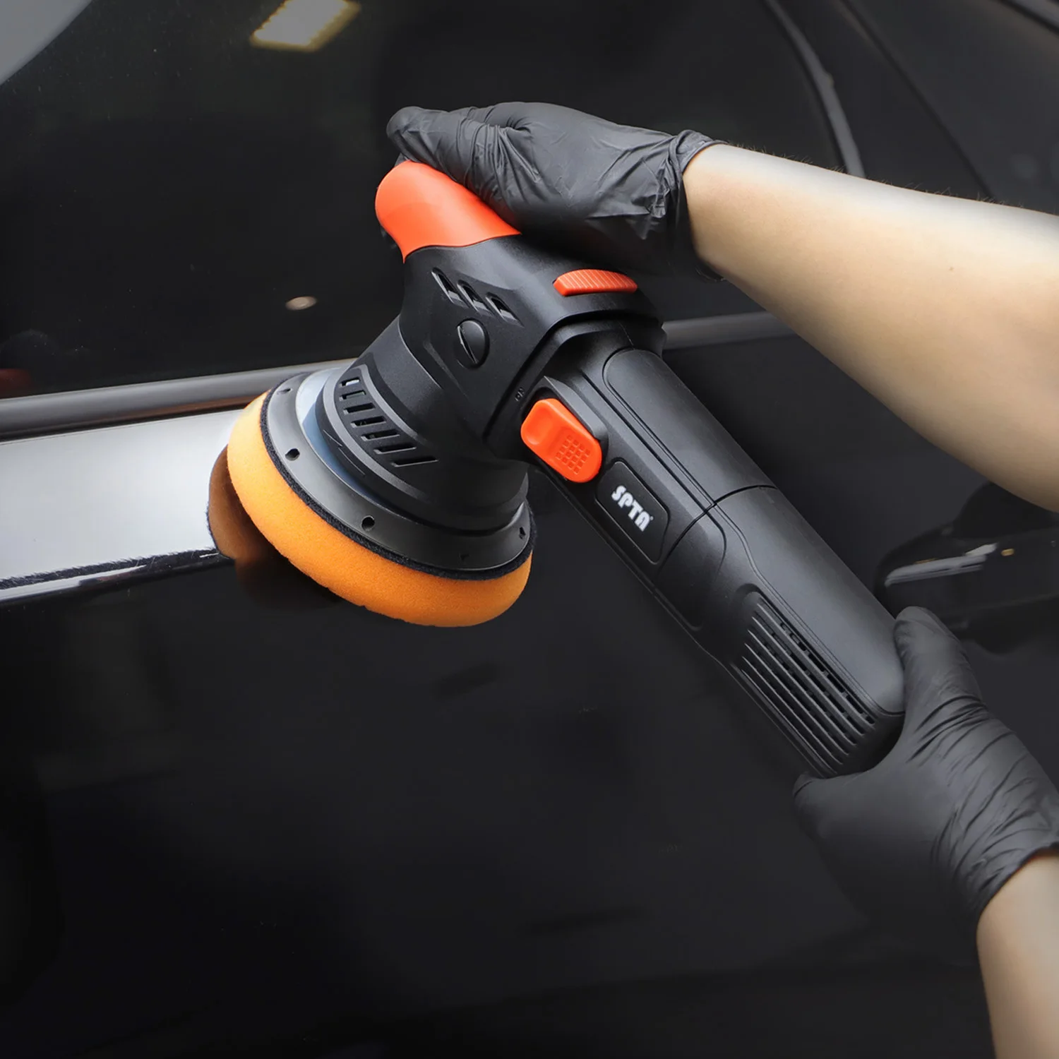 SPTA New Model CP304 5" Electric Dual Action Polisher Machine 9mm 12mm 15mm Orbital er for Car Polishing Waxing