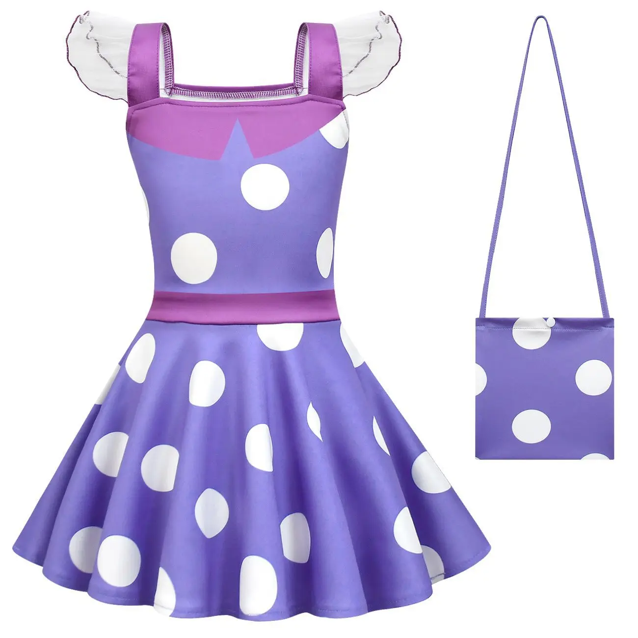 Inside Out 2 Joy Dress for Girls Cartoon Disgust Cosplay Costume Halloween Carnival Clothes Kids Princess Birthday Outfits