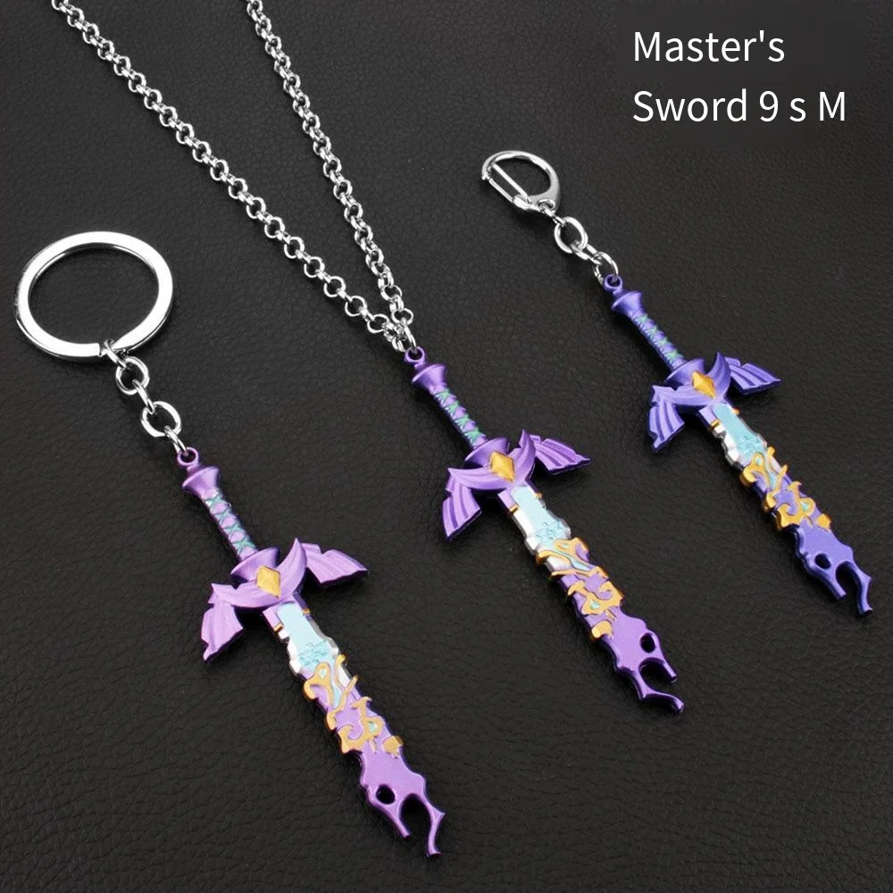 Gioco Legend Of Zelda Master Sword Model Portachiavi In Metallo Per Uomo Kingdom Tears Bag Ciondolo Portachiavi Collezione Di Fan Regalo Di Gioielli